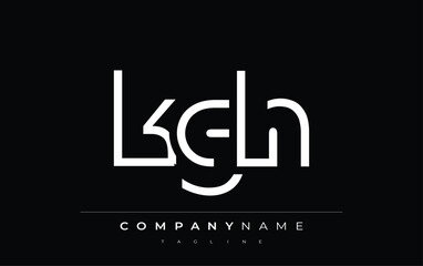KGH abstract letter design. Modern Business Logo Design With Abstract Typography and Contemporary Style