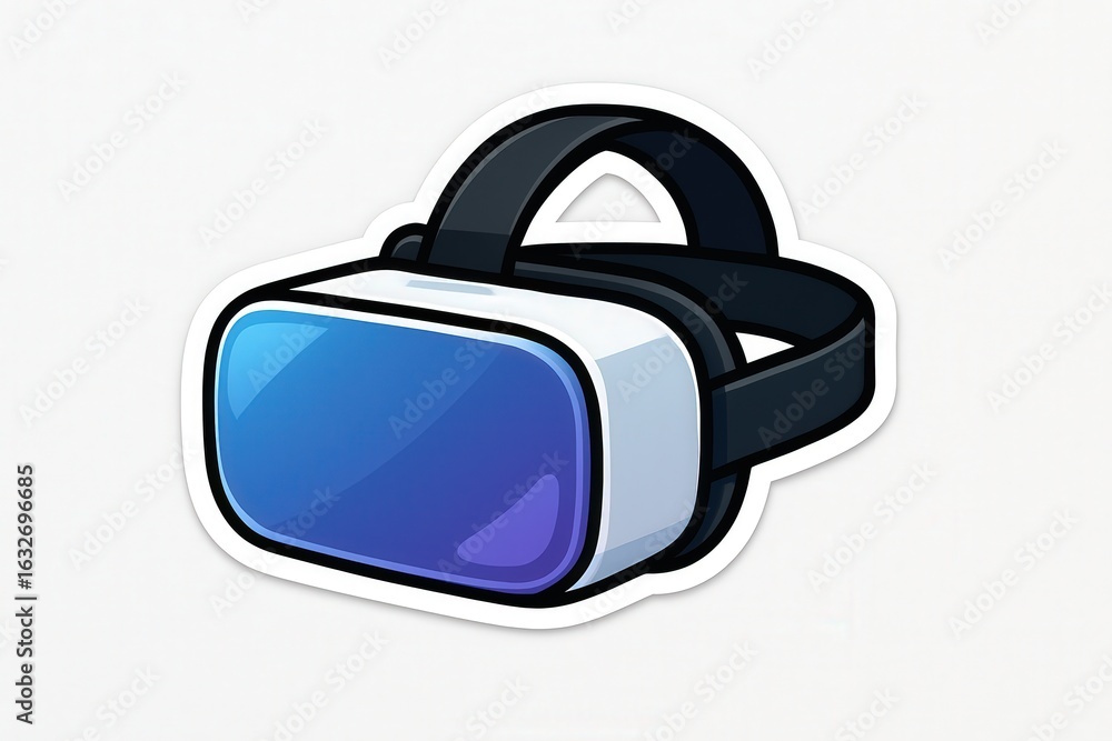 Aufkleber exploring the future of digital interaction with sleek virtual reality headset reflecting modern tec