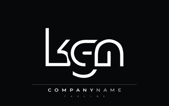 KGN abstract letter design. Modern Business Logo Design With Abstract Typography and Contemporary Style