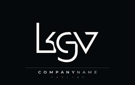 KGV abstract letter design. Modern Business Logo Design With Abstract Typography and Contemporary Style