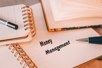 Money management. Business notebook. Planning, tracking, and controlling financial flows, both...