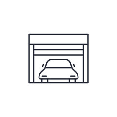 garage icon. linear style sign for mobile concept and web design. Vector icon. Symbol, logo illustration. Vector graphics