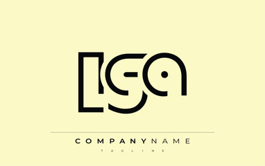 LGA abstract letter design. Modern Business Logo Design With Abstract Typography and Contemporary Style