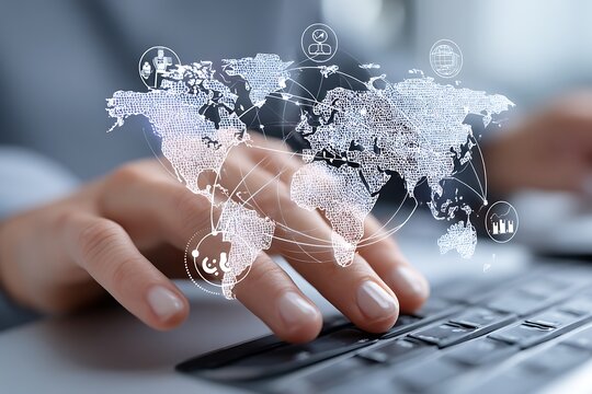 Elevate your global business strategy with seamless digital workflows for international marketing call integration. Visualize worldwide connectivity and data-driven insights for optimal results