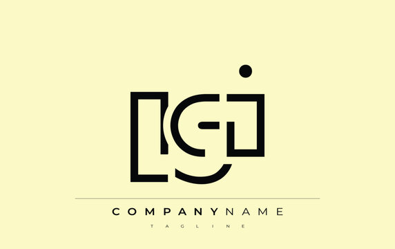 LGI abstract letter design. Modern Business Logo Design With Abstract Typography and Contemporary Style