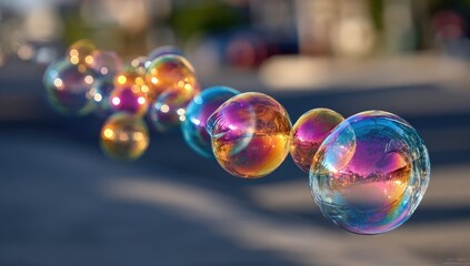 Colorful soap bubbles in motion (1)