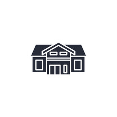 suburban house icon. linear style sign for mobile concept and web design. Vector icon. Symbol, logo illustration. Vector graphics