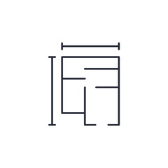 home plan icon. linear style sign for mobile concept and web design. Vector icon. Symbol, logo illustration. Vector graphics