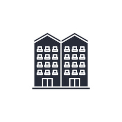 townhouse icon. linear style sign for mobile concept and web design. Vector icon. Symbol, logo illustration. Vector graphics