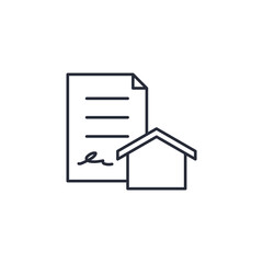 contract icon. linear style sign for mobile concept and web design. Vector icon. Symbol, logo illustration. Vector graphics
