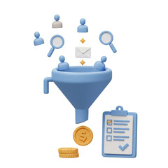 Blue Funnel Converting Leads to Money with Clipping Board Data