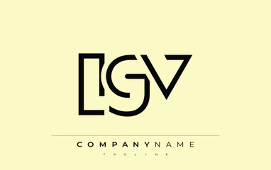 LGV abstract letter design. Modern Business Logo Design With Abstract Typography and Contemporary Style