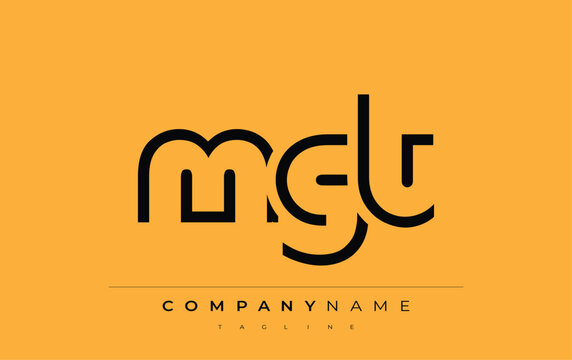 MGT abstract letter design. Modern Business Logo Design With Abstract Typography and Contemporary Style