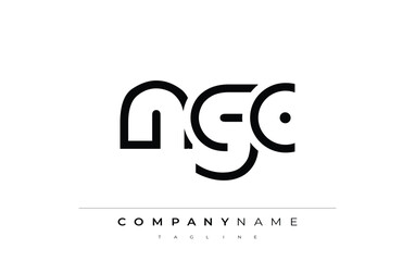 NGC abstract letter design. Modern Business Logo Design With Abstract Typography and Contemporary Style