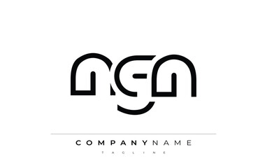 NGN abstract letter design. Modern Business Logo Design With Abstract Typography and Contemporary Style