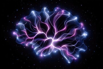 abstract background with glowing lines