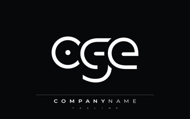 OGE abstract letter design. Modern Business Logo Design With Abstract Typography and Contemporary Style