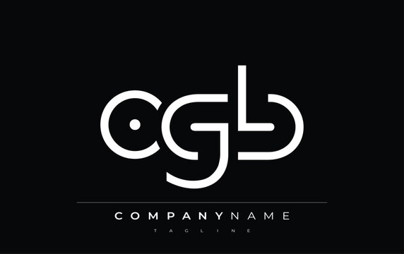 OGB abstract letter design. Modern Business Logo Design With Abstract Typography and Contemporary Style