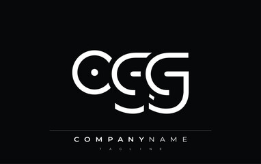 OGG abstract letter design. Modern Business Logo Design With Abstract Typography and Contemporary Style