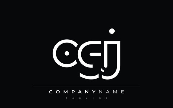 OGJ abstract letter design. Modern Business Logo Design With Abstract Typography and Contemporary Style