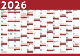 2026 calendar Germany planner pocket business year vector © sunnychicka