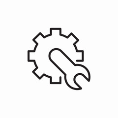 cog wrench icon sign vector