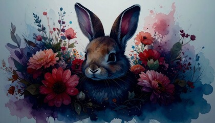 easter bunny with easter egg