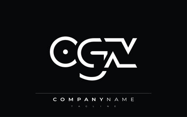 Obraz premium OGX abstract letter design. Modern Business Logo Design With Abstract Typography and Contemporary Style