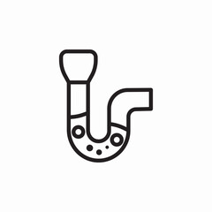 pipe blockage icon sign vector