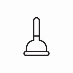 toilet plunger icon sign vector