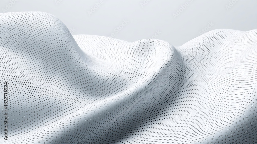 Aufkleber abstract white fabric texture with subtle ripples and dotted pattern