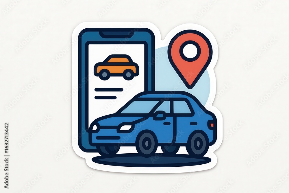 Poster innovative transportation technology utilizing mobile applications to enhance navigation and conveni