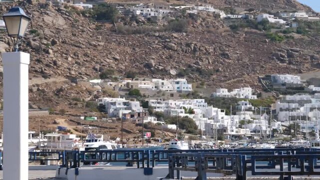 Experience Mykonos Greece stunning, with iconic white buildings and domes against the beautiful Aegean Sea, making its perfect destination for lovers of scenic beauty and exploration.
