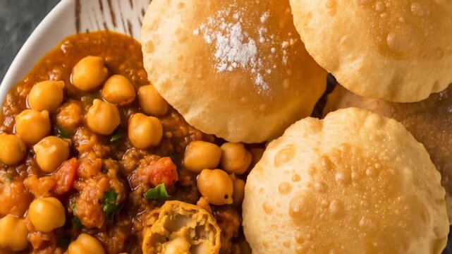 Chole Bhature: Chickpea Curry with Fried Bread