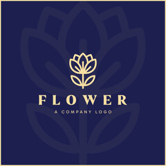 Obraz premium flowers vector illustration logo design