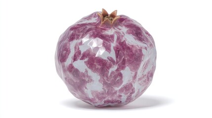 Abstract Pomegranate Fruit, A Geometric and Textured Visual Expression