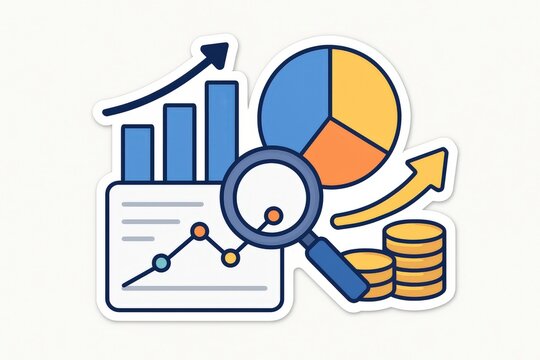 Analytics-driven business performance metrics visualizing growth trends showcasing data interpretation through compelling graphics and financial insights reflecting market dynamics