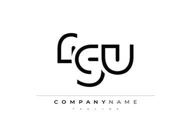 RGU abstract letter design. Modern Business Logo Design With Abstract Typography and Contemporary Style