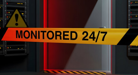 Data Center Secured Room With 24 Hour Monitoring Digital Security