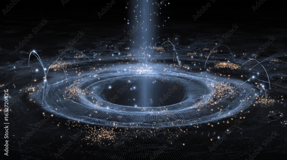Poster a graphical representation of a quantum annealers energy landscape depicting local minima and pathwa