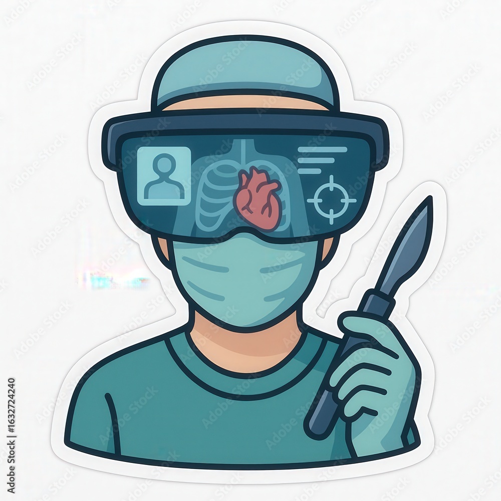 Poster innovative surgeon utilizing virtual reality technology for advanced surgical procedures analyzing h