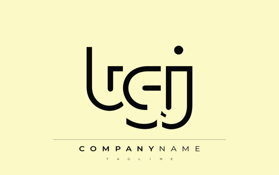 TGJ abstract letter design. Modern Business Logo Design With Abstract Typography and Contemporary Style