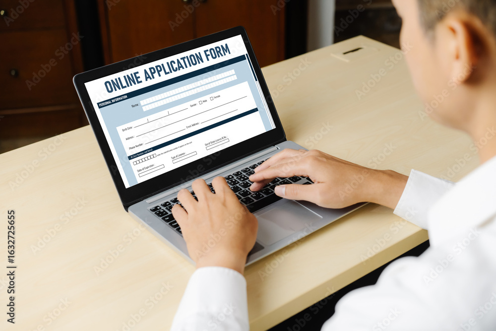 Poster online application form for modish registration on the internet website