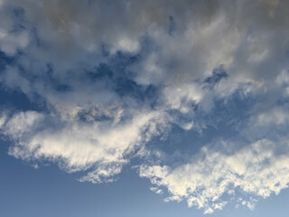 Fototapeta premium Clouds sky cloudscape weather cloudy heaven Cloud summer sunlight horizon day white atmosphere beauty light freedom environment dawn Himmel Sonnenuntergang Wolken Sonne Sommer bewölkt Gewitter