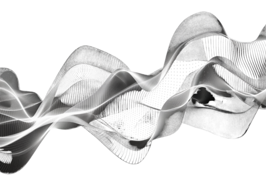 Abstract Silver Smoke Wave Flow on White Background . Transparent PNG. for Modern Digital Design. Isolated on transparent background, png