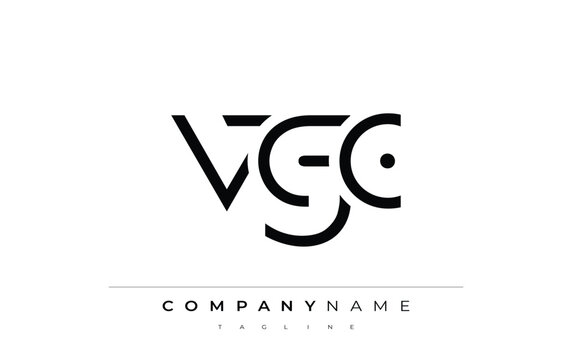 VGC abstract letter design. Modern Business Logo Design With Abstract Typography and Contemporary Style