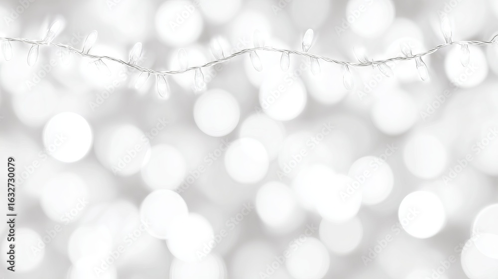 Aufkleber soft glowing string lights create a magical atmosphere against a blurred bokeh background, enhancing