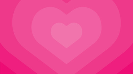 Pink Heart Love Symbol Vector Illustration,