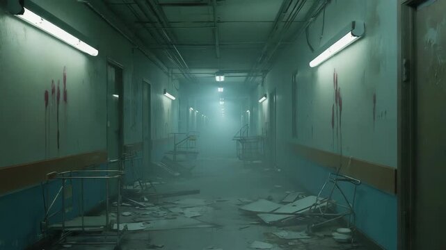Dark landscape scene terror