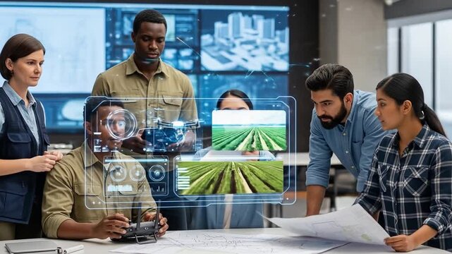 Team Monitors Crops with Drone and Technology